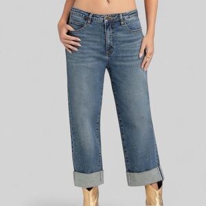 NWT Jessica Simpson Wide Leg Boyfriend Jeans